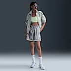 【NIKE】Jersey & Loose Mid-Rise Satin Shorts セットアップ Women's Nike Sportswear Loose Mid-Rise Satin Shorts | JD Sports